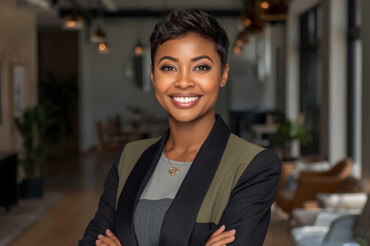 Executive coach branding photography with confident professional presence